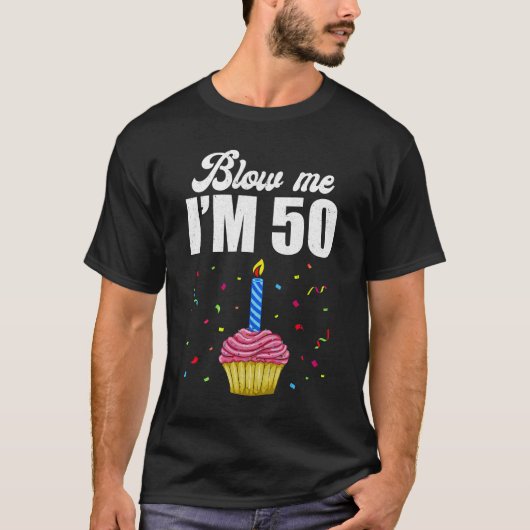 T-shirt Je suis 50 Cinquante Funny 50e Anniversaire Cake C (Devant)