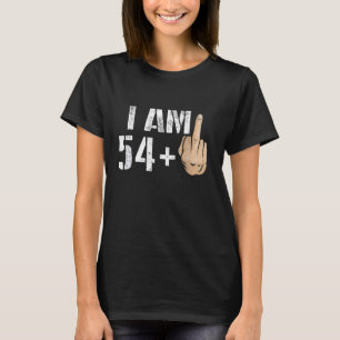 T-shirt Je Suis 54 Plus 1 Doigt Moyen Pour Un 55E Annivers