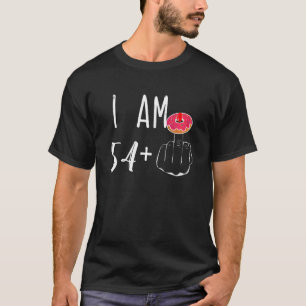 T-shirt Je Suis 54 Plus 1 Donut À Doigt Moyen Pour Un 55E