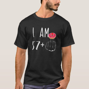 T-shirt Je Suis 57 Plus 1 Donut À Doigt Moyen Pour Un 58E