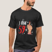 T-shirt Je Suis 59 Plus 1 Doigt Moyen Pour Un 60E (Devant)