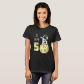 T-shirt Je suis 5 astronaute spatiale Kid Moon Walker 5e a (Devant entier)