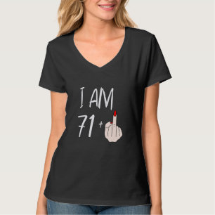 T-shirt Je Suis 71 Plus 1 Doigt Moyen Pour Un 71E Annivers
