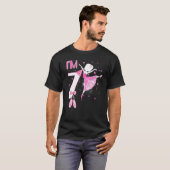 T-shirt Je suis 7e anniversaire Ballerina Anniversaire dan (Devant entier)