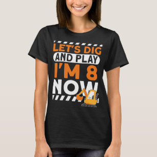 T-shirt Je suis 8 anniversaire Construction 8e anniversair