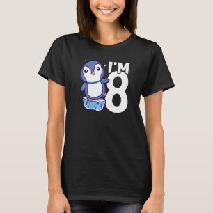 T-shirt Je suis 8 Anniversaire Penguin Party mignonne 8e a