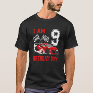 T-shirt Je suis 9 Anniversaire Boy Race Car 9 Anniversaire