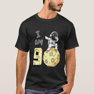 T-shirt Je suis 9 astronaute spatiale Kid Moon Walker 9e a
