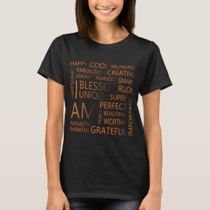 T-shirt Je suis Affirmations, Croissance Réflexions Positi