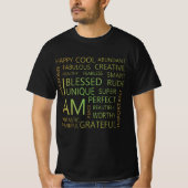 T-shirt Je suis Affirmations, Croissance Réflexions Positi (Devant)