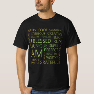 T-shirt Je suis Affirmations, Croissance Réflexions Positi