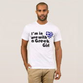 T-shirt Je suis amoureuse d'une fille grecque (Devant entier)