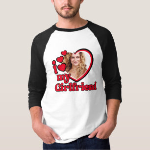 T-shirt Je suis amoureux de ma petite amie Photo personnal