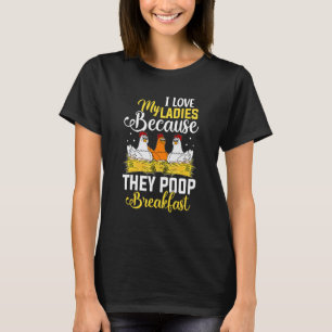T-shirt Je Suis Amoureux De Mes Dames Caca Petit Déjeuner