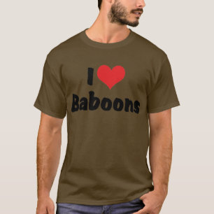 T-shirt Je suis amoureux des babouins au cœur