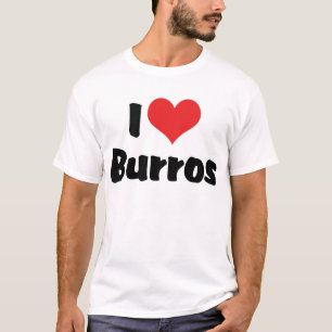 T-shirt Je suis amoureux des burros à cœur