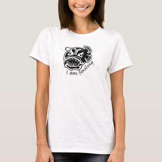 T-shirt Je suis Anglerfish souriant (Devant)