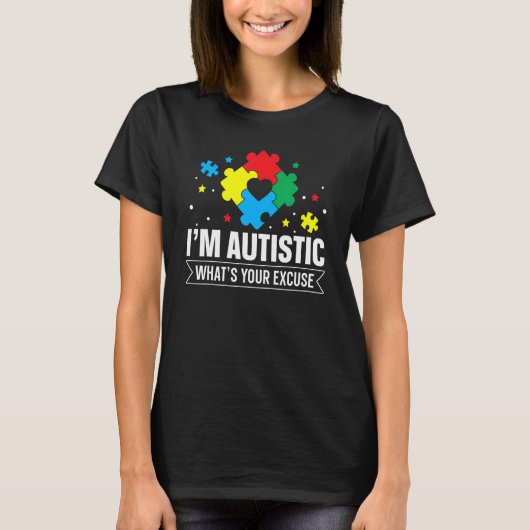 T-shirt Je suis autiste (Devant)
