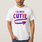 T-shirt Je suis avec Cutie (Devant)