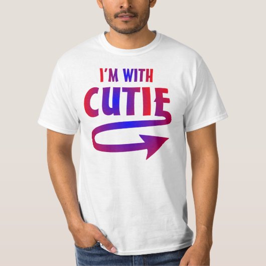 T-shirt Je suis avec Cutie (Devant)