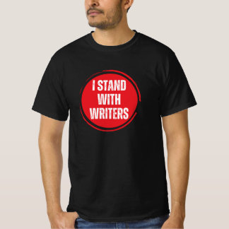 T-shirt Je suis avec des écrivains logo rouge avec texte b