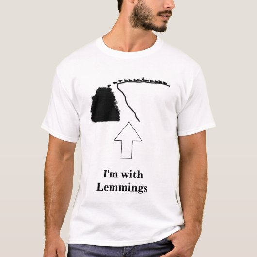 T-shirt Je suis avec des lemmings (Devant)