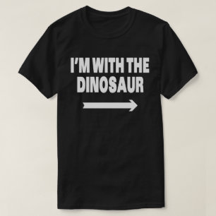 T-shirt Je suis avec Dinisaur Easy Halloween jumelés coup