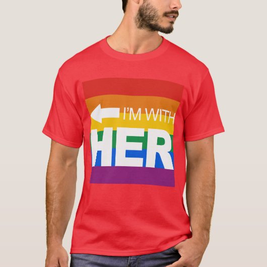 T-shirt Je suis avec elle (gauche) - .png (Devant)