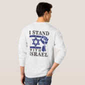 T-shirt Je Suis Avec Israël Et L'Humanité (Dos entier)