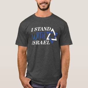 T-shirt Je suis avec Israël Fierté noire