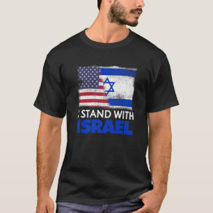 T-shirt Je Suis Avec Israel USA Drapeau Drôle Drôle Don Pa