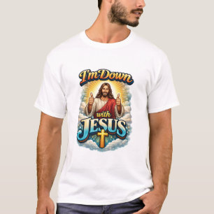 T-shirt Je suis avec Jésus – Graphique de foi audacieuse C