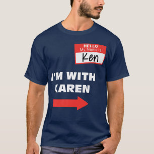 T-shirt Je suis avec Karen Funny Couples Ken Halloween Tre