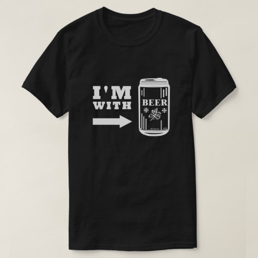 T-shirt Je suis avec la bière (Design devant)
