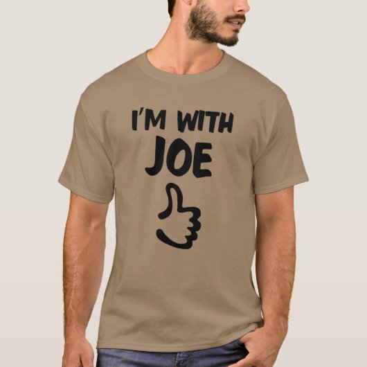 T-shirt Je suis avec la chemise de Joe - caillou (Devant)