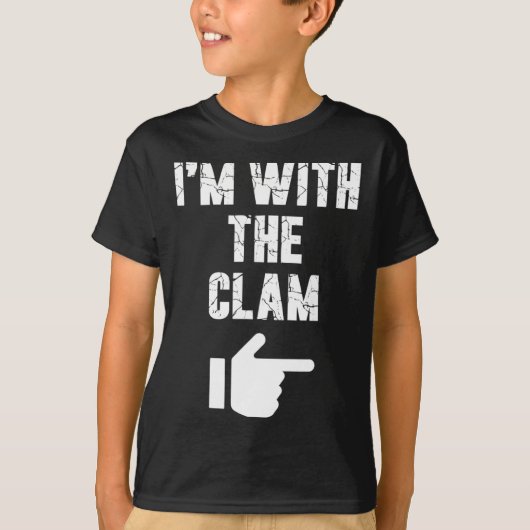 T-shirt Je suis avec la Clam Fun Easy Playful Halloween Co (Devant)