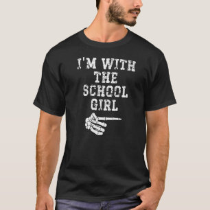 T-shirt Je suis avec la fille de l'école Point jumelé Coup