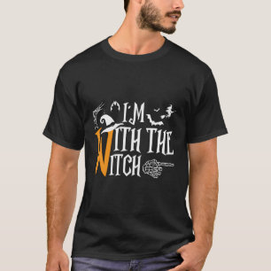 T-shirt Je Suis Avec La Sorcière Costumes Couple Halloween