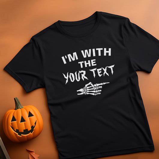 T-shirt Je suis avec la sorcière coutume d'Halloween coupl