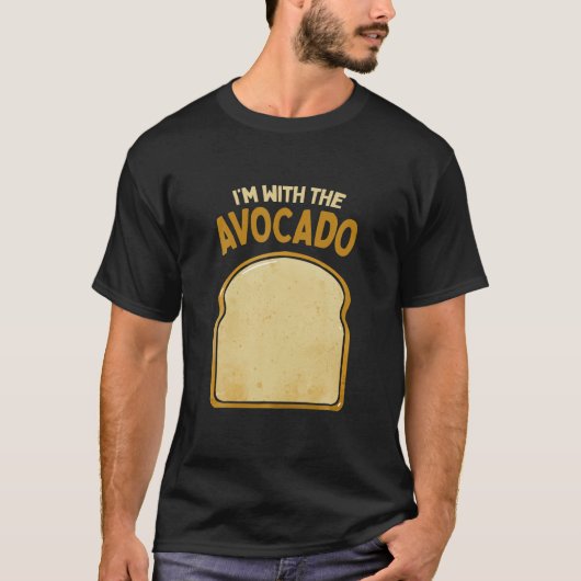T-shirt Je suis avec l'Avocado toast Easy Halloween Matchi (Devant)