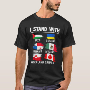 T-shirt Je Suis Avec Le Canada Groenland Mexique Panama Ga