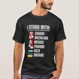 T-shirt Je Suis Avec Le Canada Groenland Mexique Panama Ga
