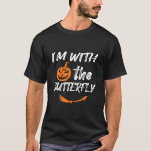 T-shirt Je Suis Avec Le Costume De Sorcière Papillon Hallo