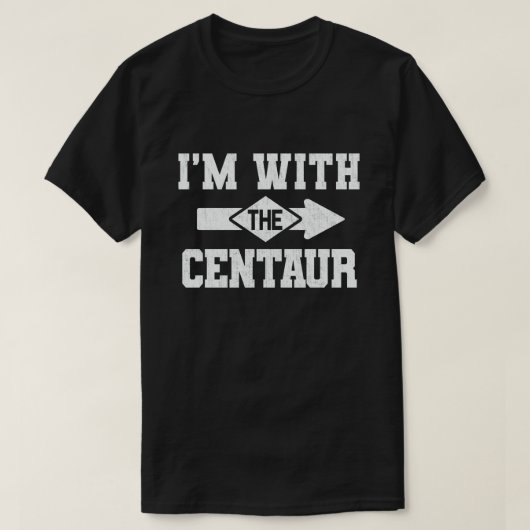 T-shirt Je suis avec le costume d'Halloween de Centaur (Design devant)