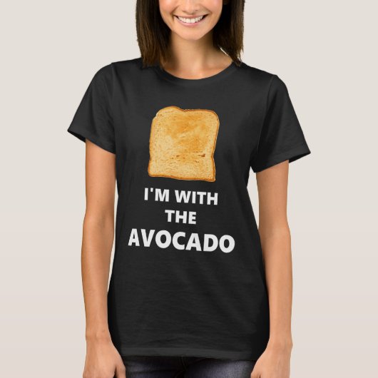 T-shirt Je suis avec le costume d'Halloween toast Avocado (Devant)