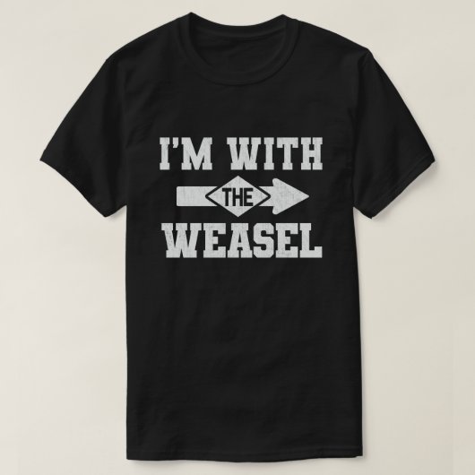 T-shirt Je suis avec le costume d'Halloween Weasel Funny C (Design devant)