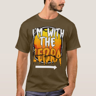 T-shirt Je Suis Avec Le Costume Zebra Funny Lazy Halloween