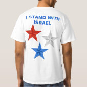 T-shirt Je Suis Avec Le Drapeau D'Israël (Dos)