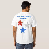 T-shirt Je Suis Avec Le Drapeau D'Israël (Dos entier)