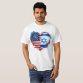 T-shirt Je Suis Avec Le Drapeau D'Israël (Devant entier)